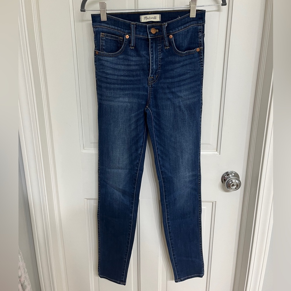 Madewell Blue High Rise Skinny Jeans